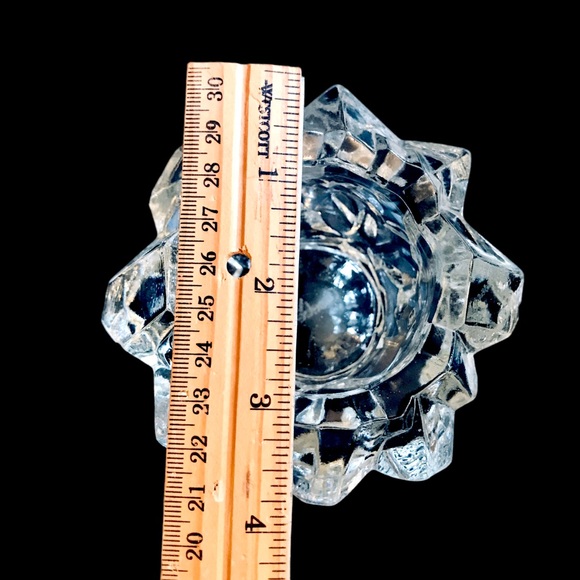 2 Goebel Crystal Meteor Charlottenhutte Votive Candleholders 4” Cubist Glamour - Picture 14 of 14